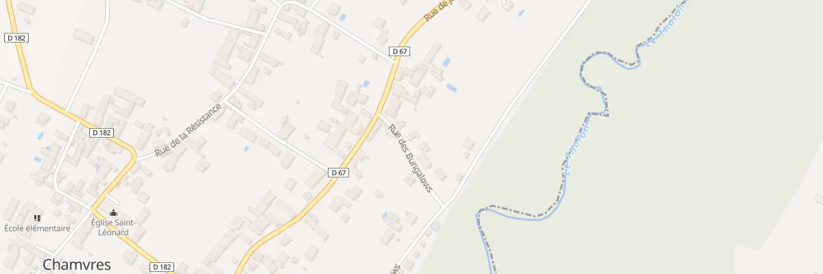 Plan du 28 Rue des Bungalows à Chamvres