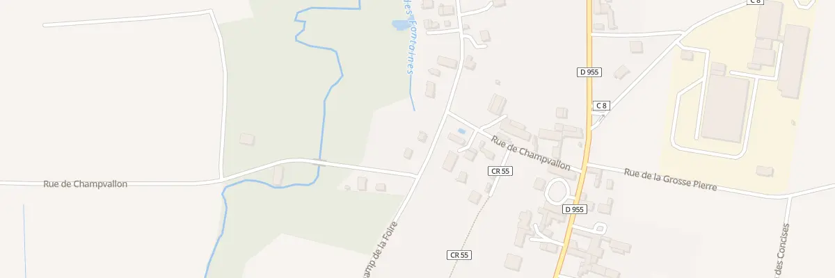 Plan du 8 Rue de Champvallon à Senan