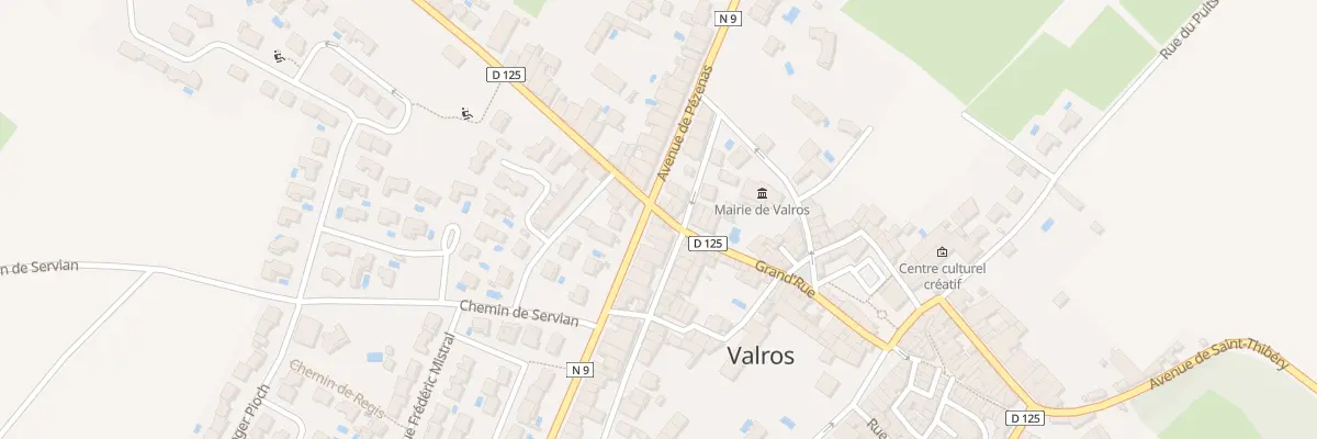 Plan du 1 Av de Béziers à Valros