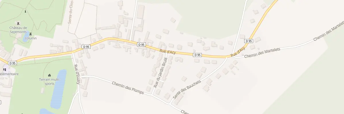 Plan du 1 Rue du Jardin Brulé à Septmonts