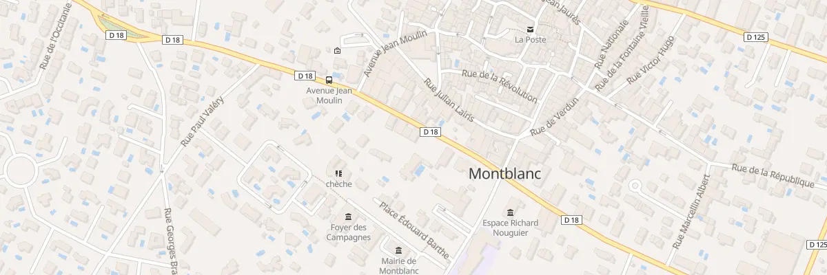 Plan du 111 Av de Béziers à Montblanc