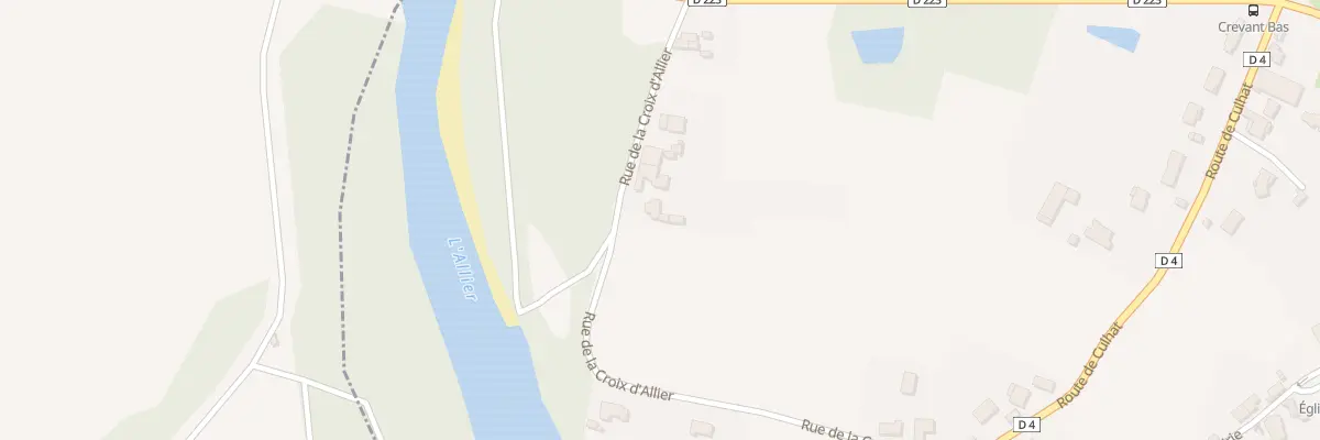 Plan du 20 Rue de la Croix d’Allier à Crevant-Laveine