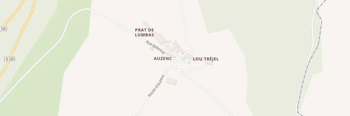 Plan du 5001 Auzenc à Paulhac-en-Margeride
