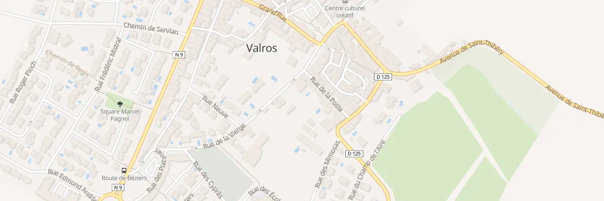 Plan du 125 Pl de la République à Valros