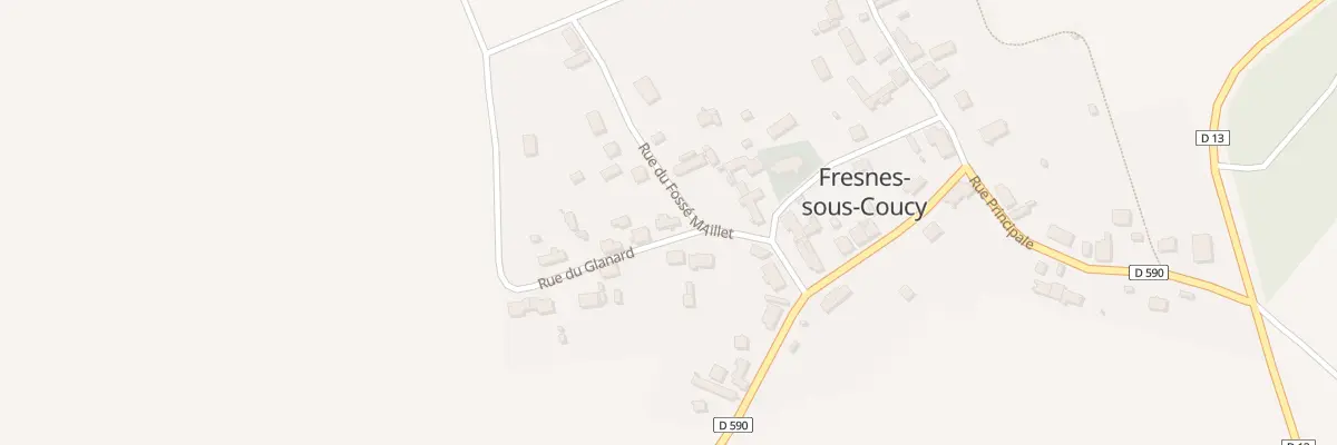 Plan du 2 Rue du Glanard à Fresnes-sous-Coucy