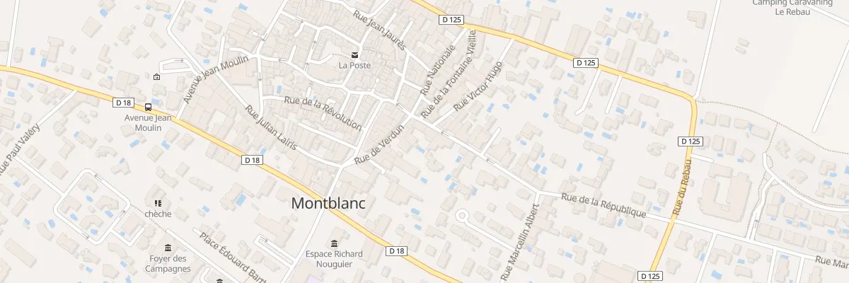 Plan du 62 Rue de la République à Montblanc