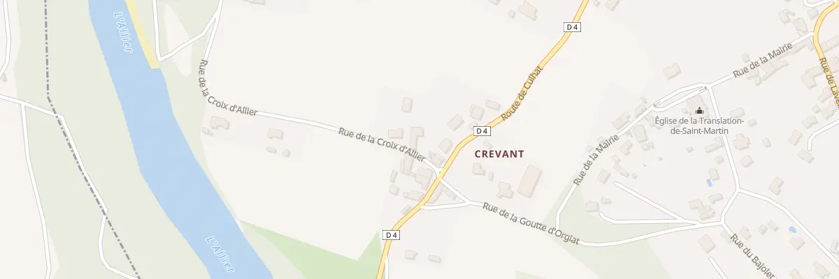 Plan du 4 Rue de la Croix d’Allier à Crevant-Laveine