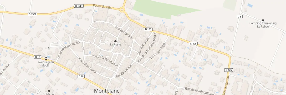 Plan du 50B Rue Nationale à Montblanc