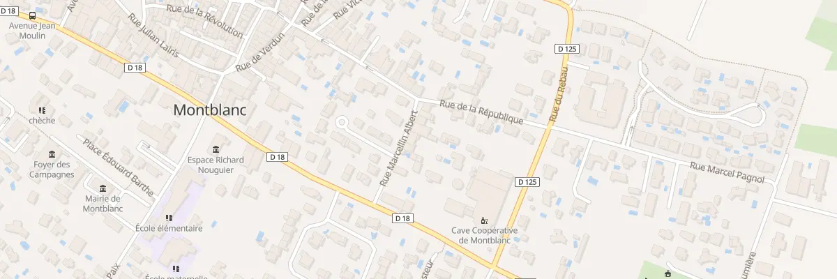 Plan du 92 Rue Marcellin Albert à Montblanc