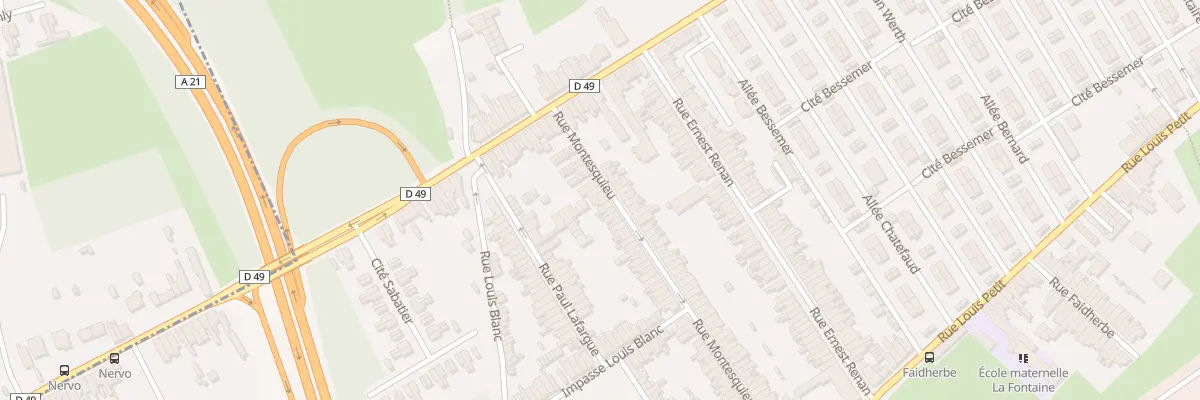 Plan du 10 Rue Montesquieu à Denain