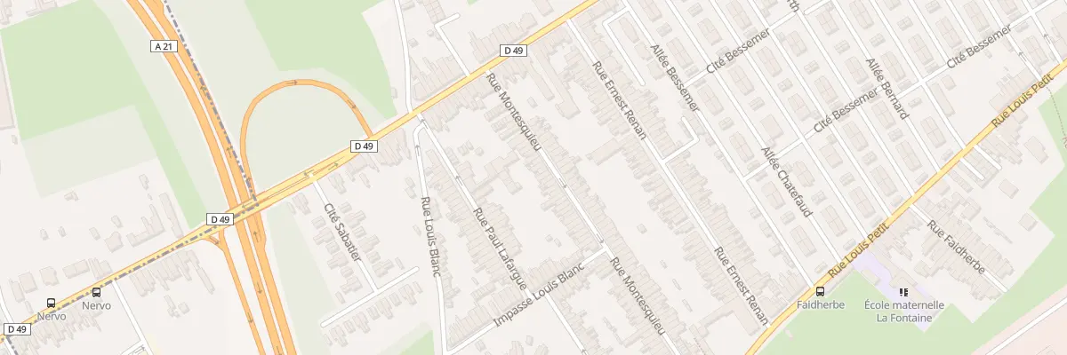 Plan du 20 Rue Montesquieu à Denain