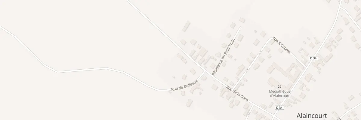 Plan du 5001 Rue de la Gare à Alaincourt