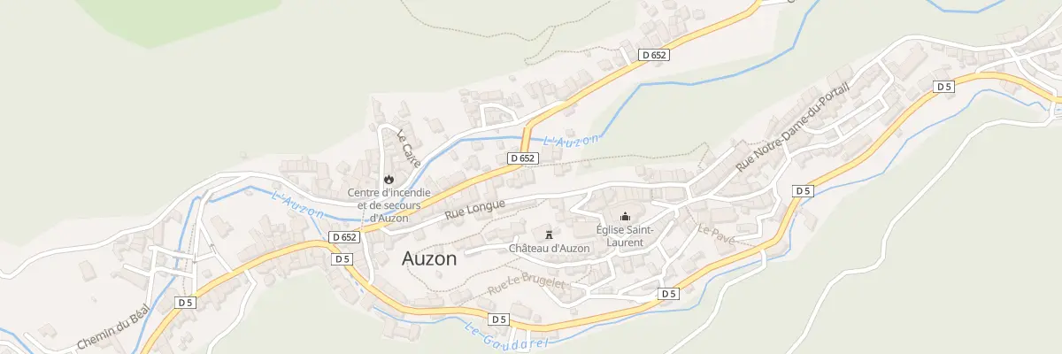 Plan du 2 Sen de Sinzelle à Auzon