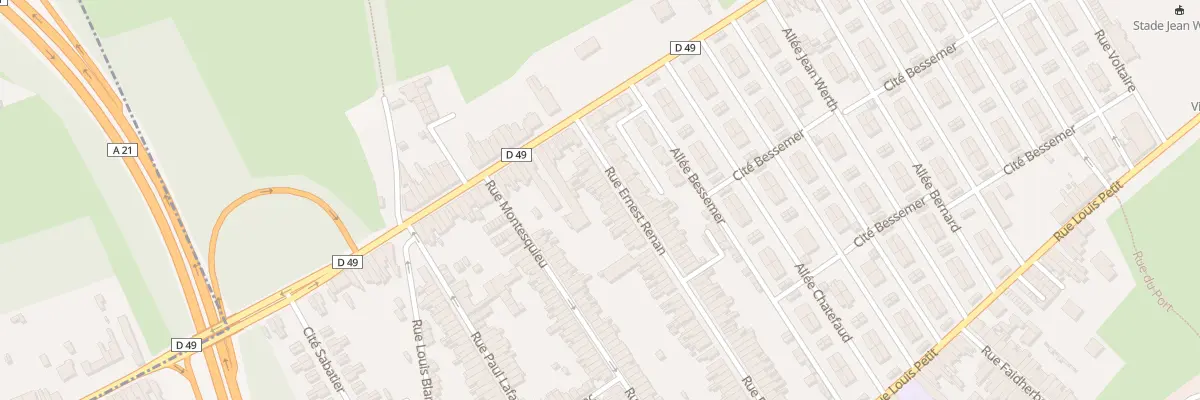 Plan du 16 Rue Ernest Renan à Denain