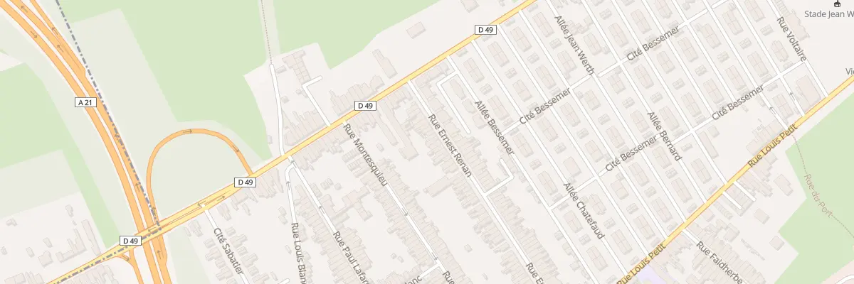 Plan du 18 Rue Ernest Renan à Denain
