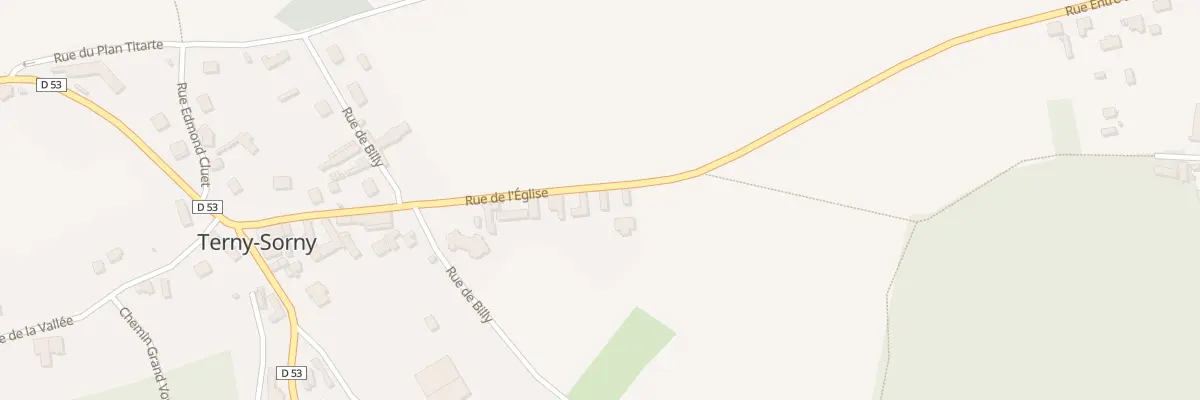 Plan du 80 Rue de l’Eglise à Terny-Sorny