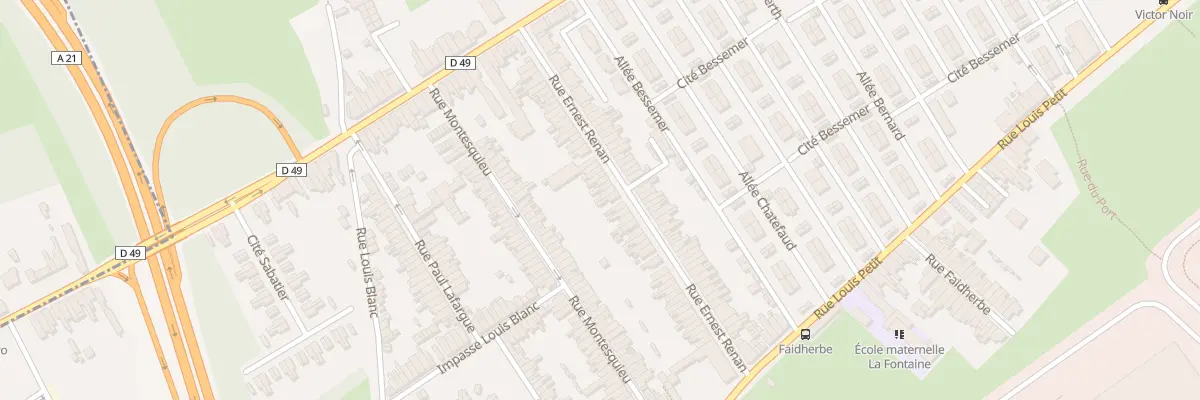 Plan du 50 Rue Ernest Renan à Denain