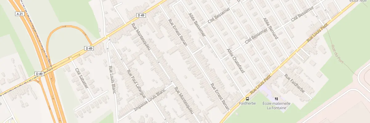 Plan du 54 Rue Ernest Renan à Denain