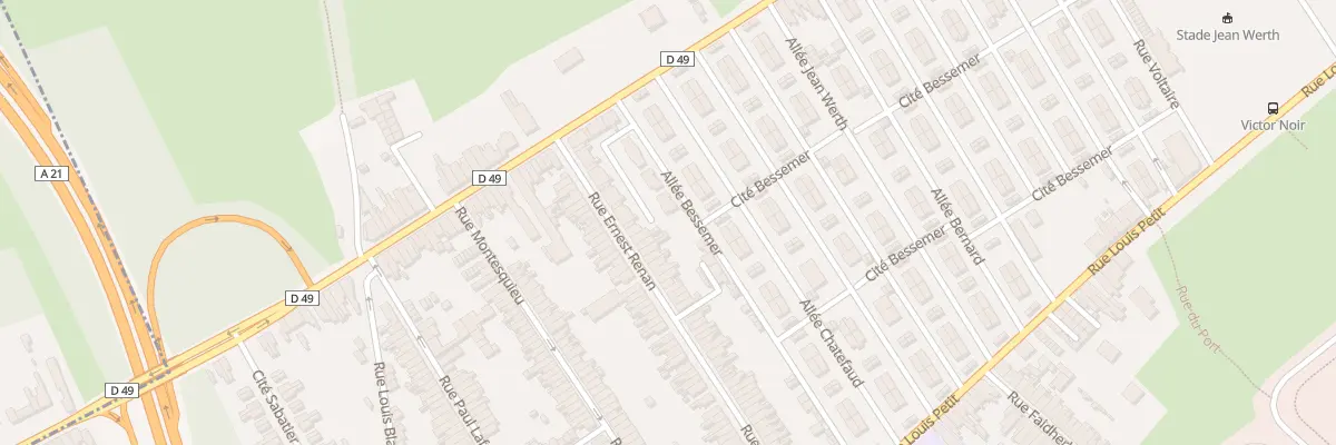 Plan du 1 Rue Ernest Renan à Denain