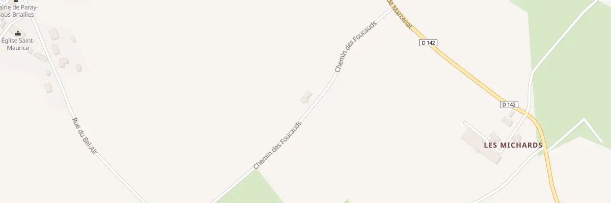 Plan du 8 Che des Foucauds à Paray-sous-Briailles