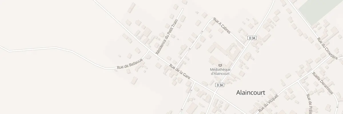 Plan du 12 Rue de la Gare à Alaincourt