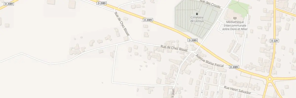 Plan du 23 Rue de Chez Bisset à Lezoux