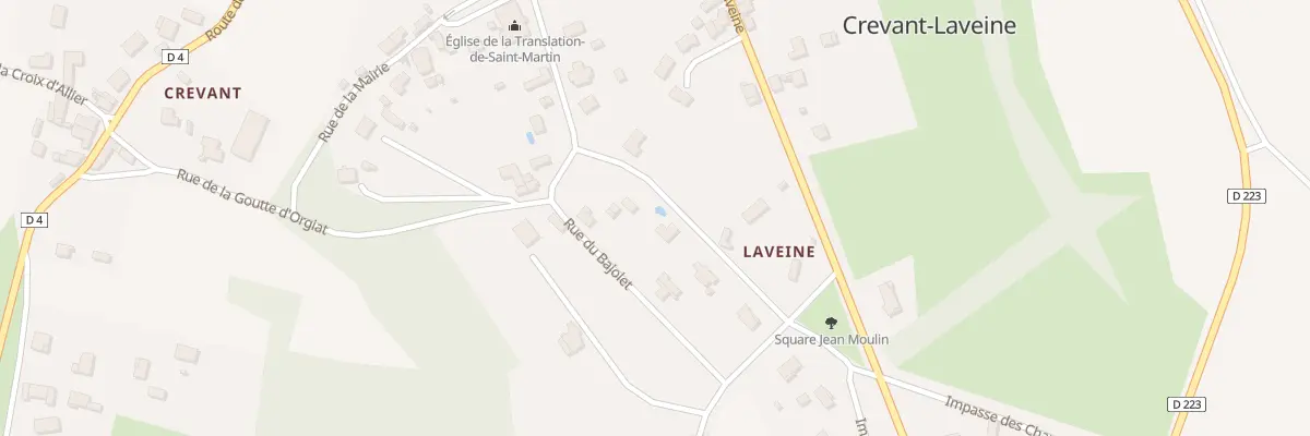 Plan du 2 All des Chenes à Crevant-Laveine