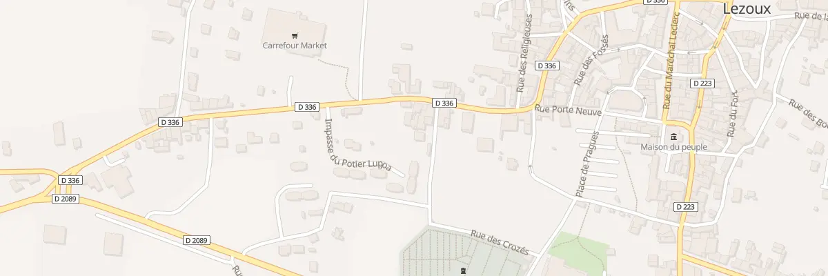 Plan du 9002 Rue des Crozes à Lezoux