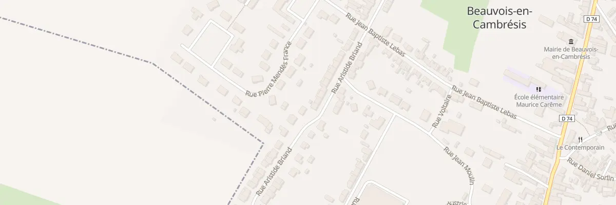 Plan du 50 Rue Aristide Briand à Beauvois-en-Cambrésis