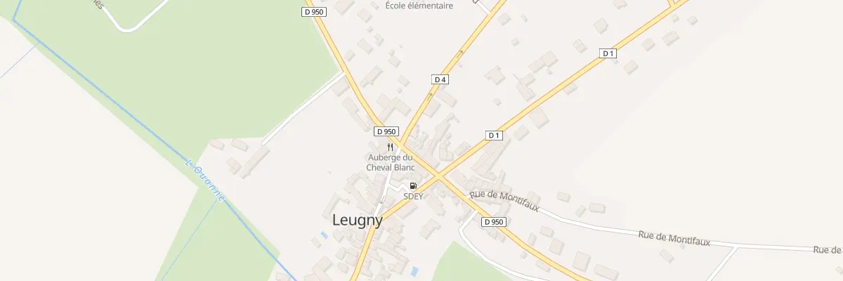 Plan de la Rue des Ecoles à Leugny
