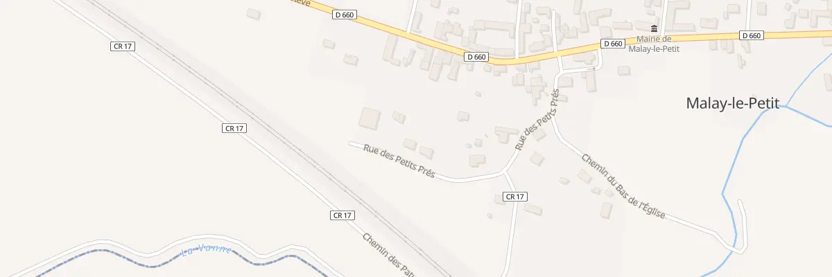 Plan du 18 Rue des Petits Prés à Malay-le-Petit