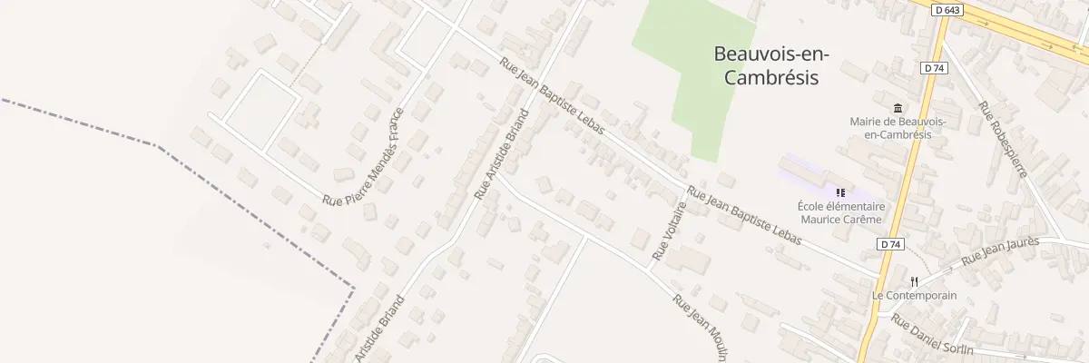 Plan du 16 Rue Jean Moulin à Beauvois-en-Cambrésis