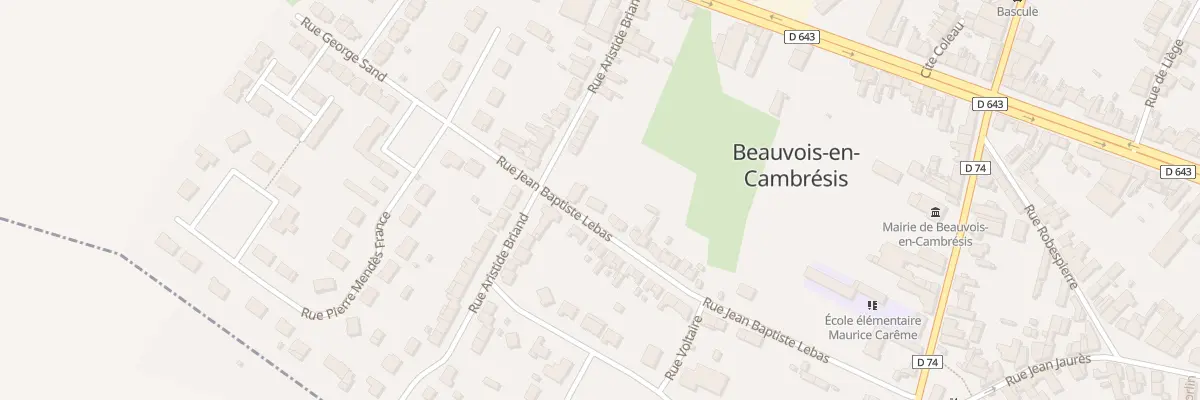 Plan du 18 Rue Jean Baptiste Lebas à Beauvois-en-Cambrésis