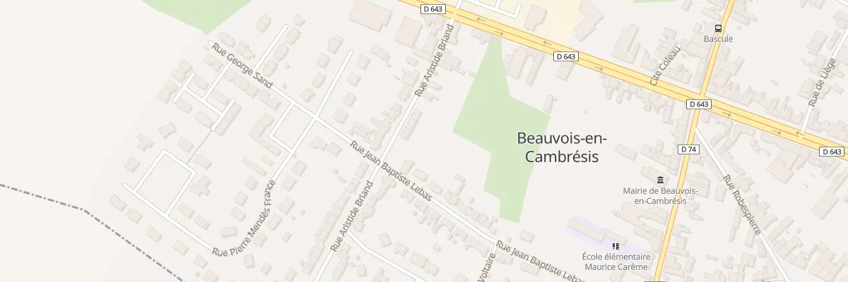 Plan du 15 Rue Aristide Briand à Beauvois-en-Cambrésis
