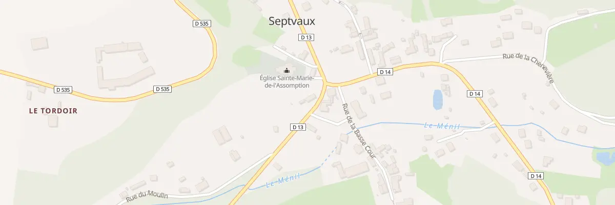 Plan du 2 Rte de Coucy à Septvaux