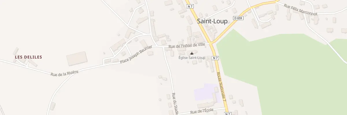 Plan du 1 Rue du Stade à Saint-Loup