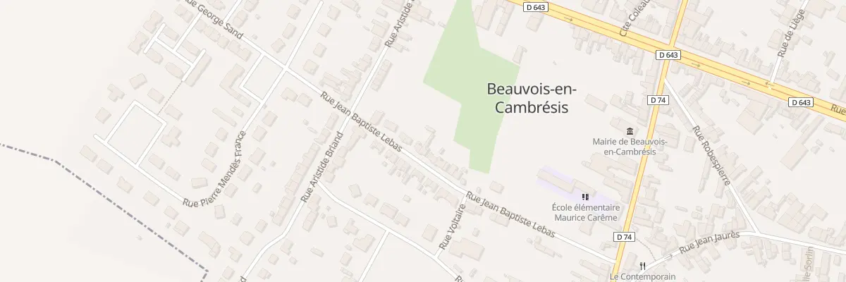 Plan du 12 Rue Jean Baptiste Lebas à Beauvois-en-Cambrésis