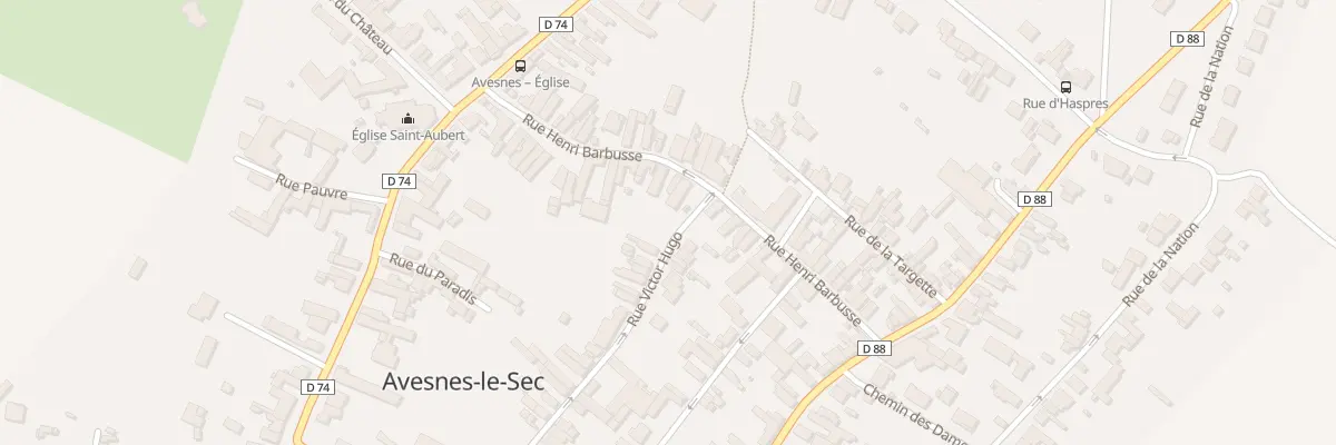 Plan du 24 Rue Henri Barbusse à Avesnes-le-Sec