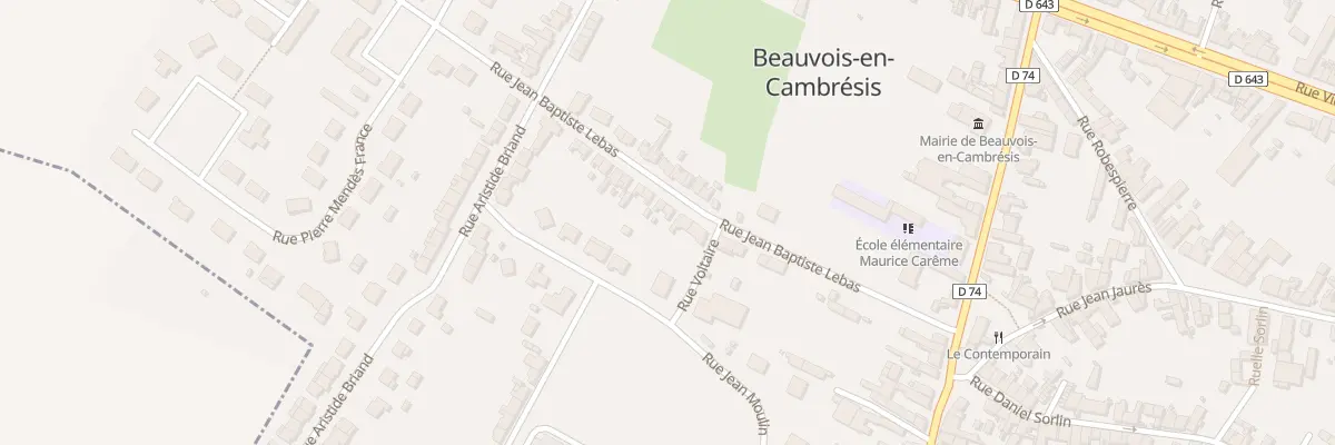 Plan du 13 Rue Jean Baptiste Lebas à Beauvois-en-Cambrésis