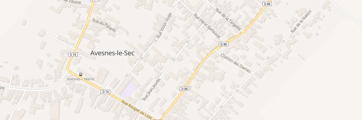 Plan du 9 Rue Jean Jaures à Avesnes-le-Sec