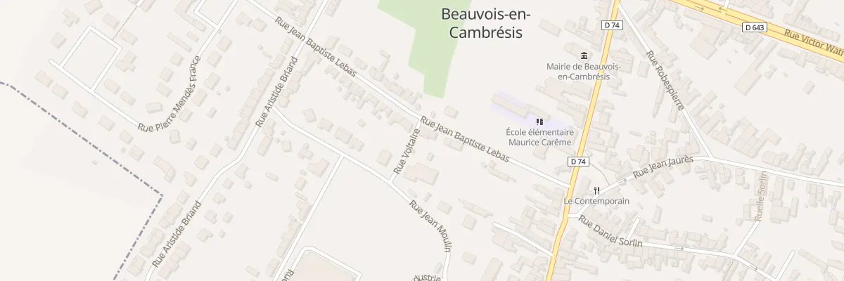 Plan du 7 Rue Jean Baptiste Lebas à Beauvois-en-Cambrésis