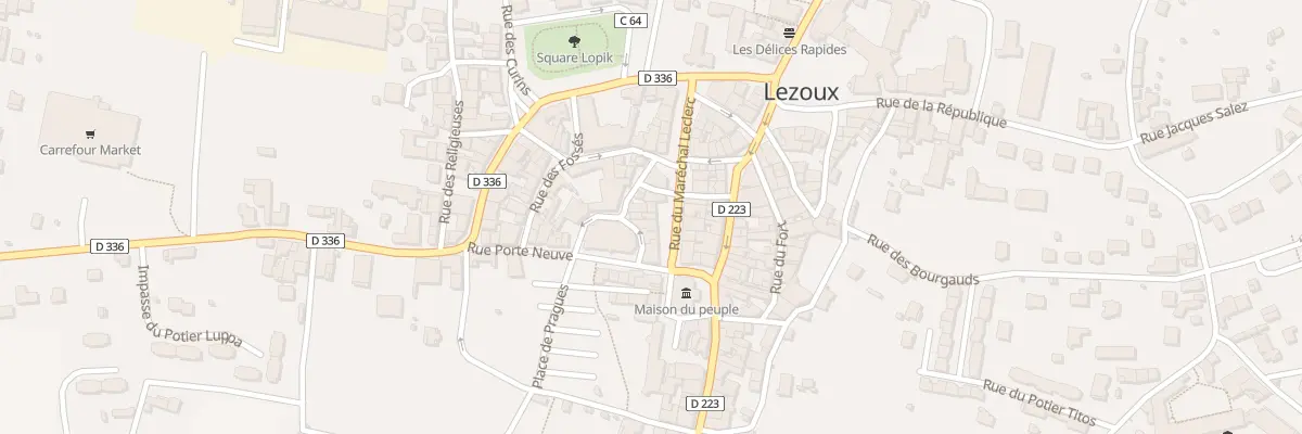 Plan du 14 Rue Mal Leclerc à Lezoux