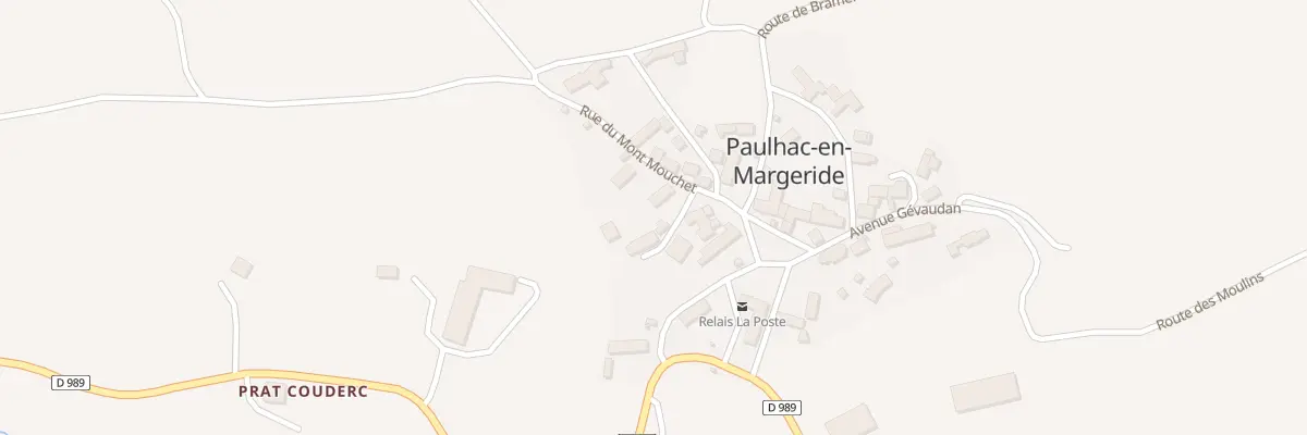 Plan du 5054 Paulhac à Paulhac-en-Margeride