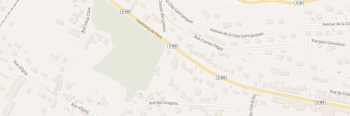 Plan du 43 Fg de Paris à Joigny