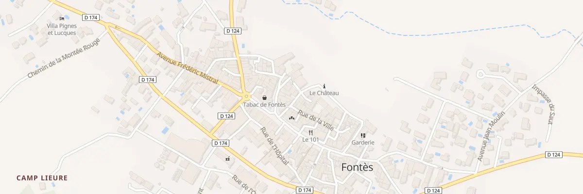 Plan du 4 Rue de l’Horloge à Fontès