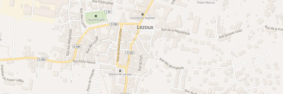 Plan du 6 Rue Berthier à Lezoux