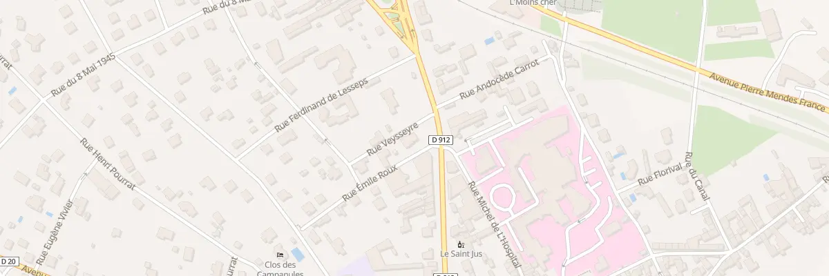 Plan du 9001 Rue Emile Roux à Brioude