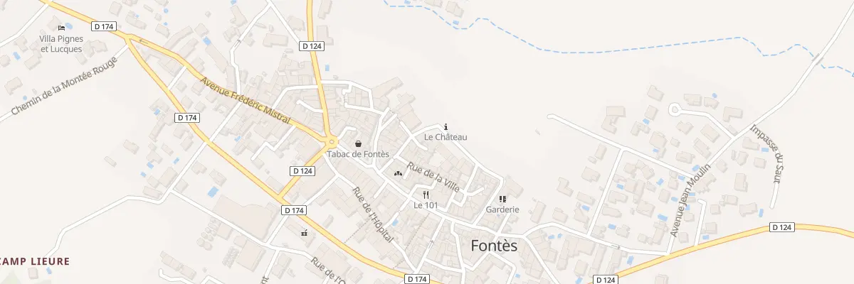 Plan du 4 Rue du Chateau à Fontès