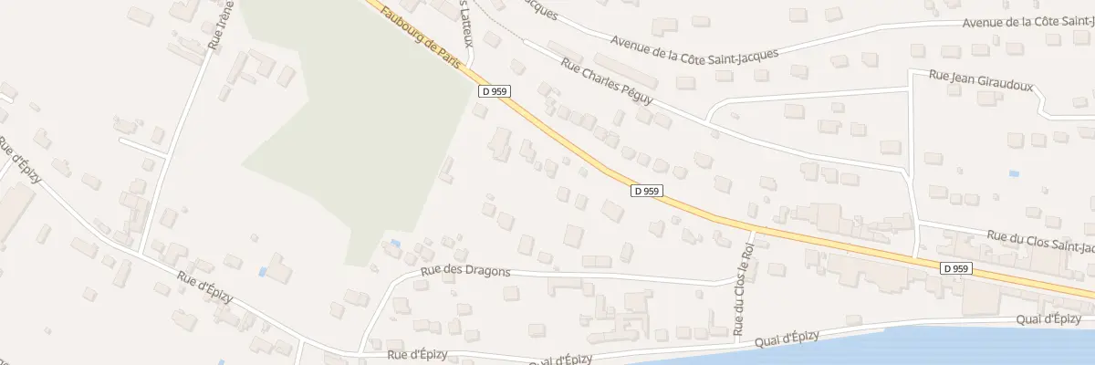 Plan du 39 Fg de Paris à Joigny