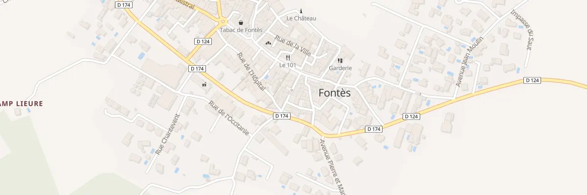 Plan du 14 Rue des Fossés à Fontès